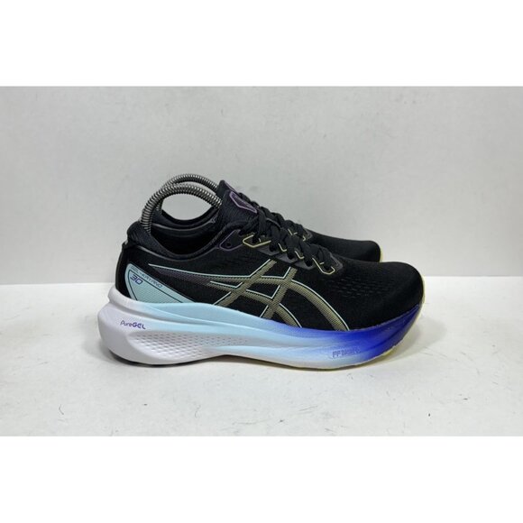 Asics Gel Kayano 30 Black Blue Running Shoes Sneaker 1012B357 Women’s Sz 7.5 - Picture 1 of 8